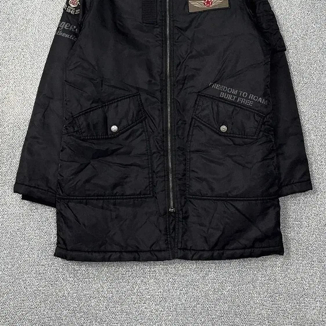 지프 아메리카 패치 블랙 항공 점퍼 패딩 L 상품이미지4