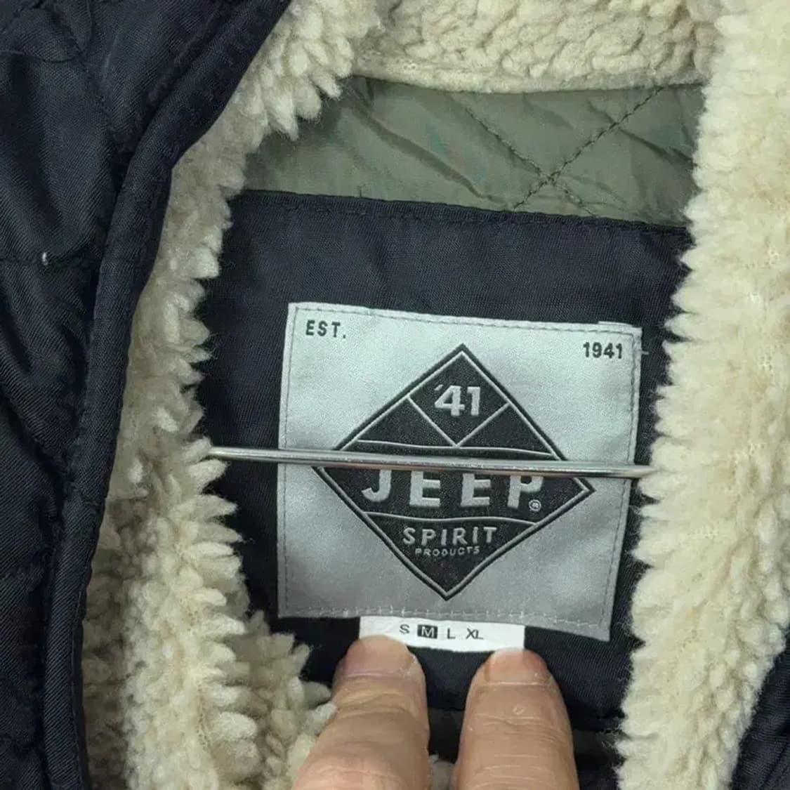 지프 아메리카 패치 블랙 항공 점퍼 패딩 L 상품이미지5