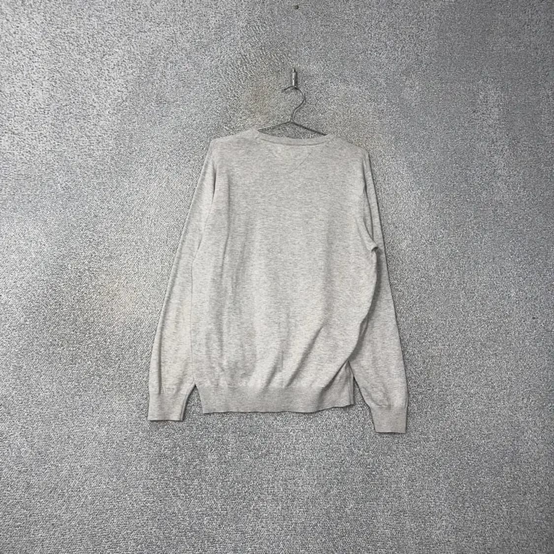 타미힐피거 로고 라운드넥 라이트 그레이 니트 M 상품이미지2