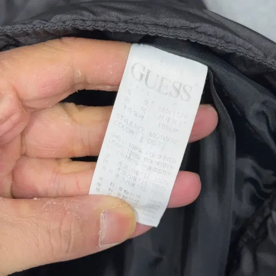 게스 남성 퀄팅 블랙 자켓 105 상품이미지5