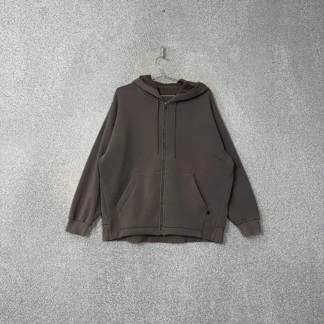 안다르 오버핏 피그먼트 그레이 후드집업 M 상품이미지1