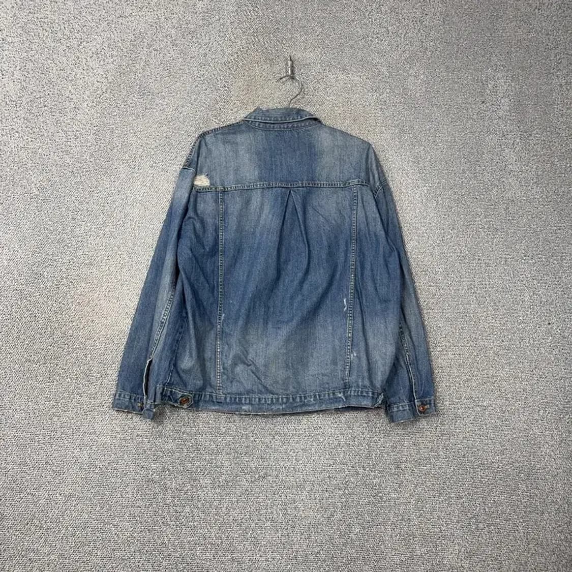 자라 워싱 데님 남성 청자켓 M 상품이미지2