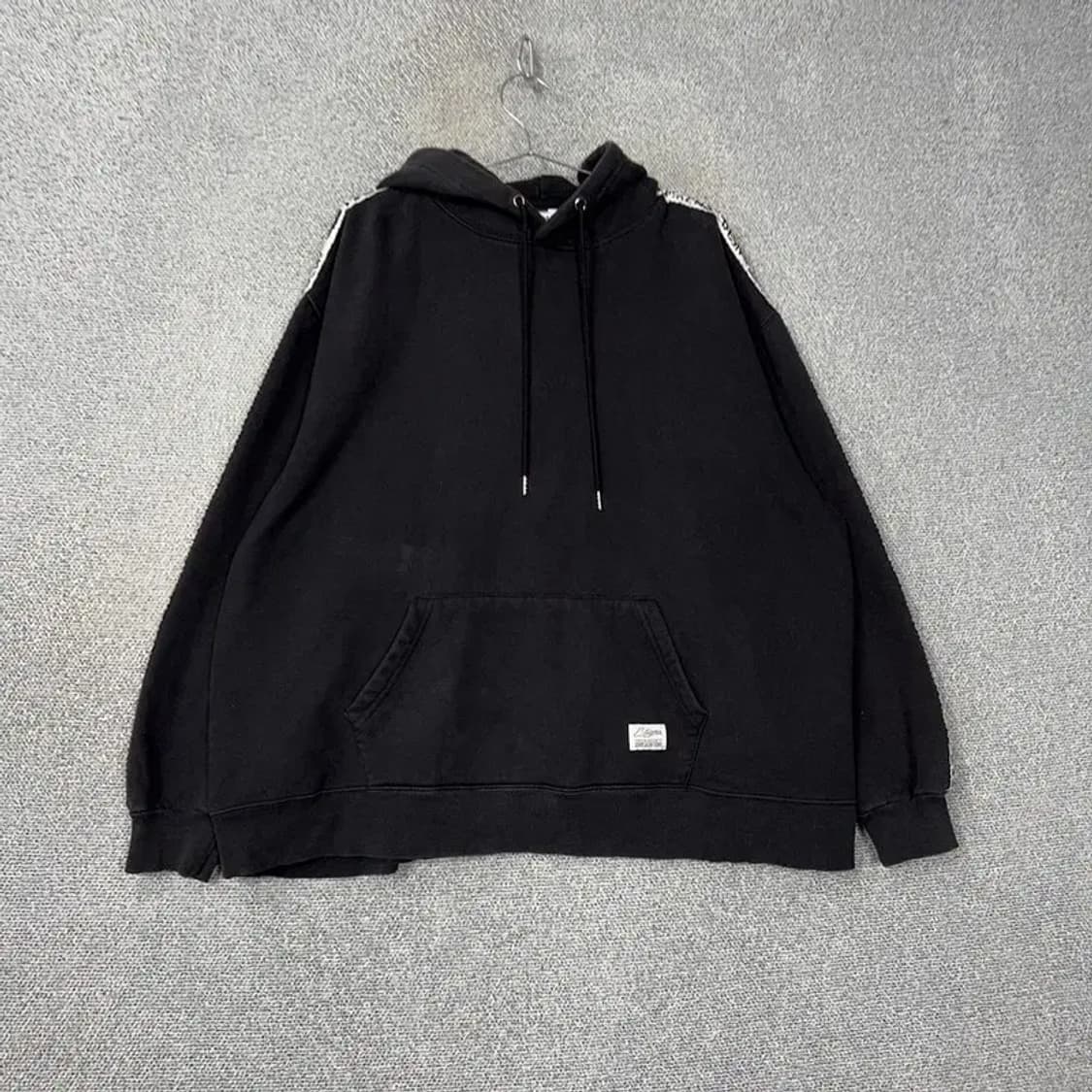 스티그마 캐주얼 기모 블랙 후드티 XL 상품이미지1