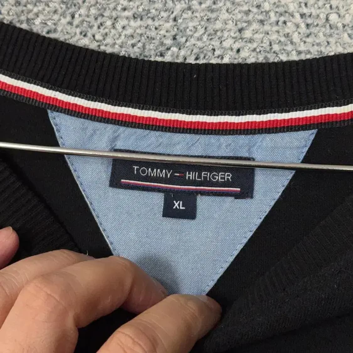 타미힐피거 로고 라운드넥 블랙 맨투맨 XL 상품이미지3