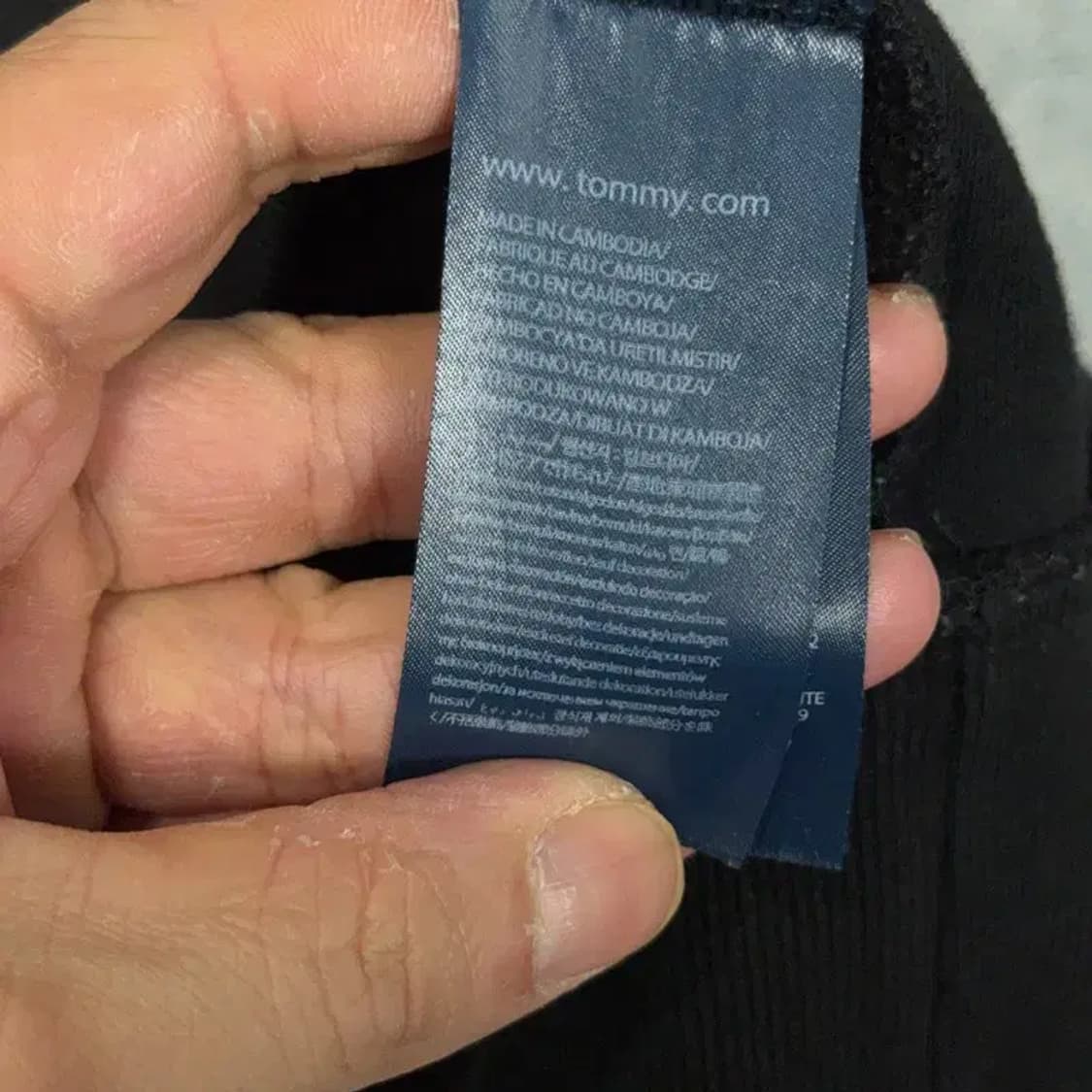 타미힐피거 로고 라운드넥 블랙 맨투맨 XL 상품이미지4