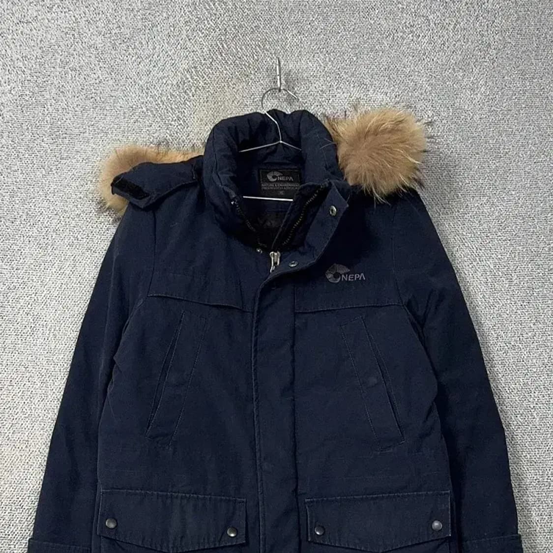 네파 네이비 로고 오리털 덕다운 패딩 점퍼 95 상품이미지3