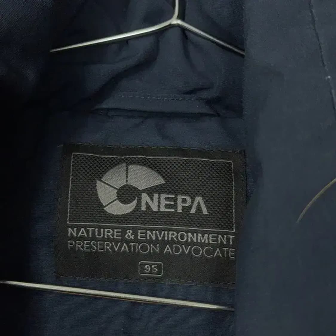 네파 네이비 로고 오리털 덕다운 패딩 점퍼 95 상품이미지5