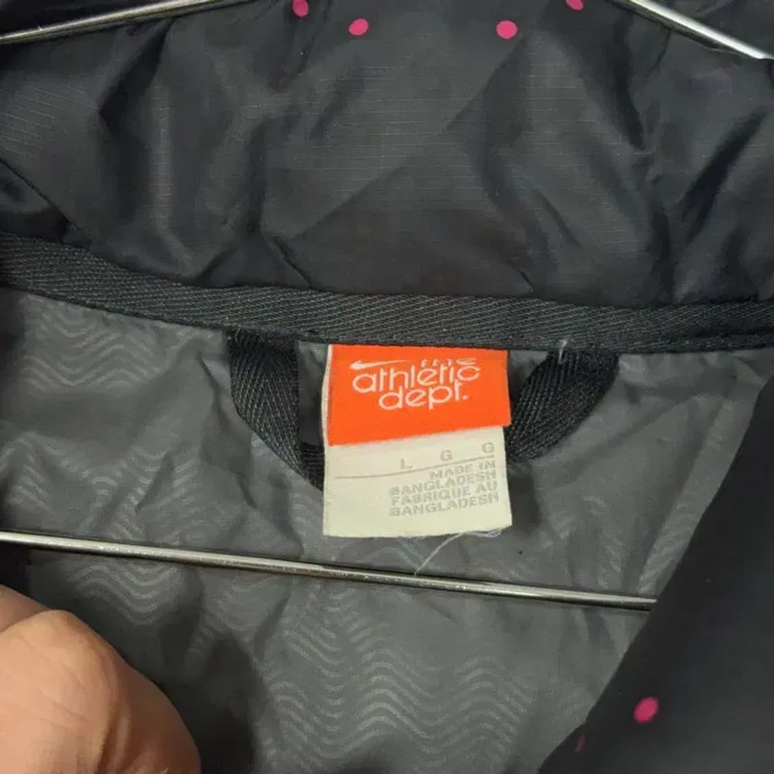 나이키 핑크 도트 블랙 덕다운 오리털 패딩 점퍼 L 상품이미지3