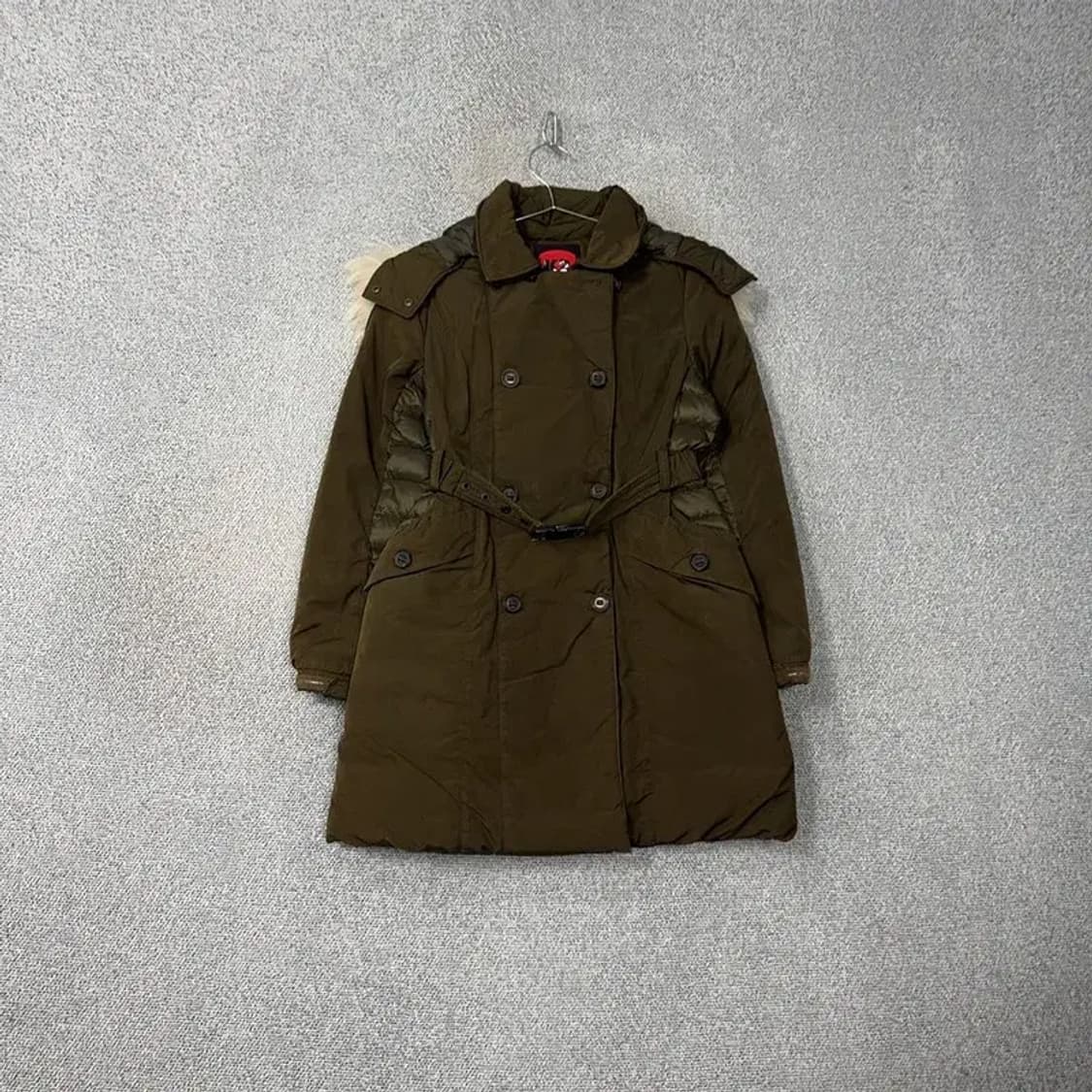 K2 카키 로고 벨티드 여성 롱패딩 점퍼 90 상품이미지1