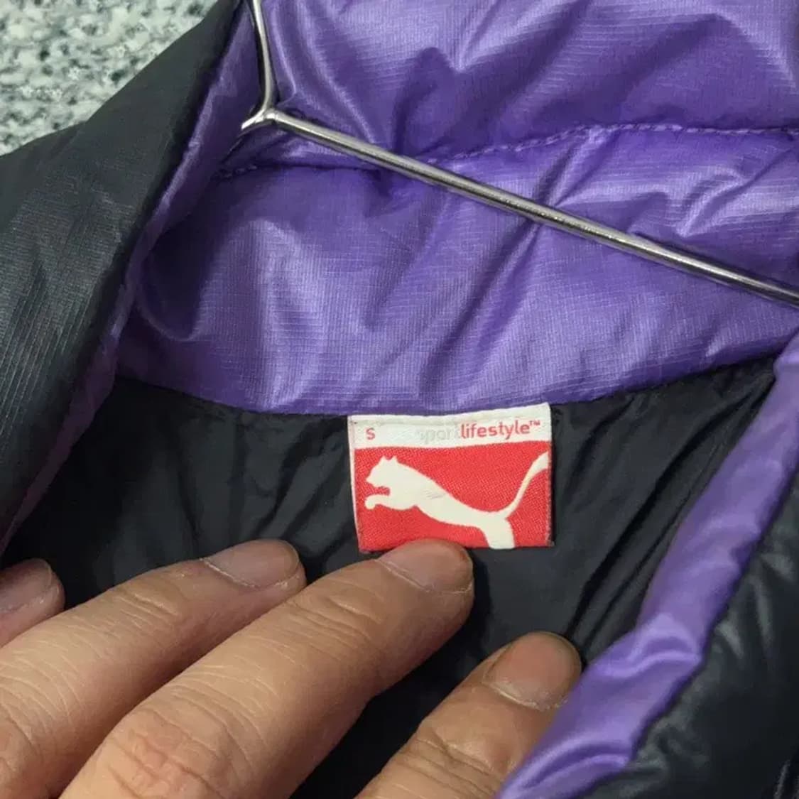 푸마 캐주얼 구스다운 거위털 블랙 경량 패딩 점퍼 S 상품이미지3