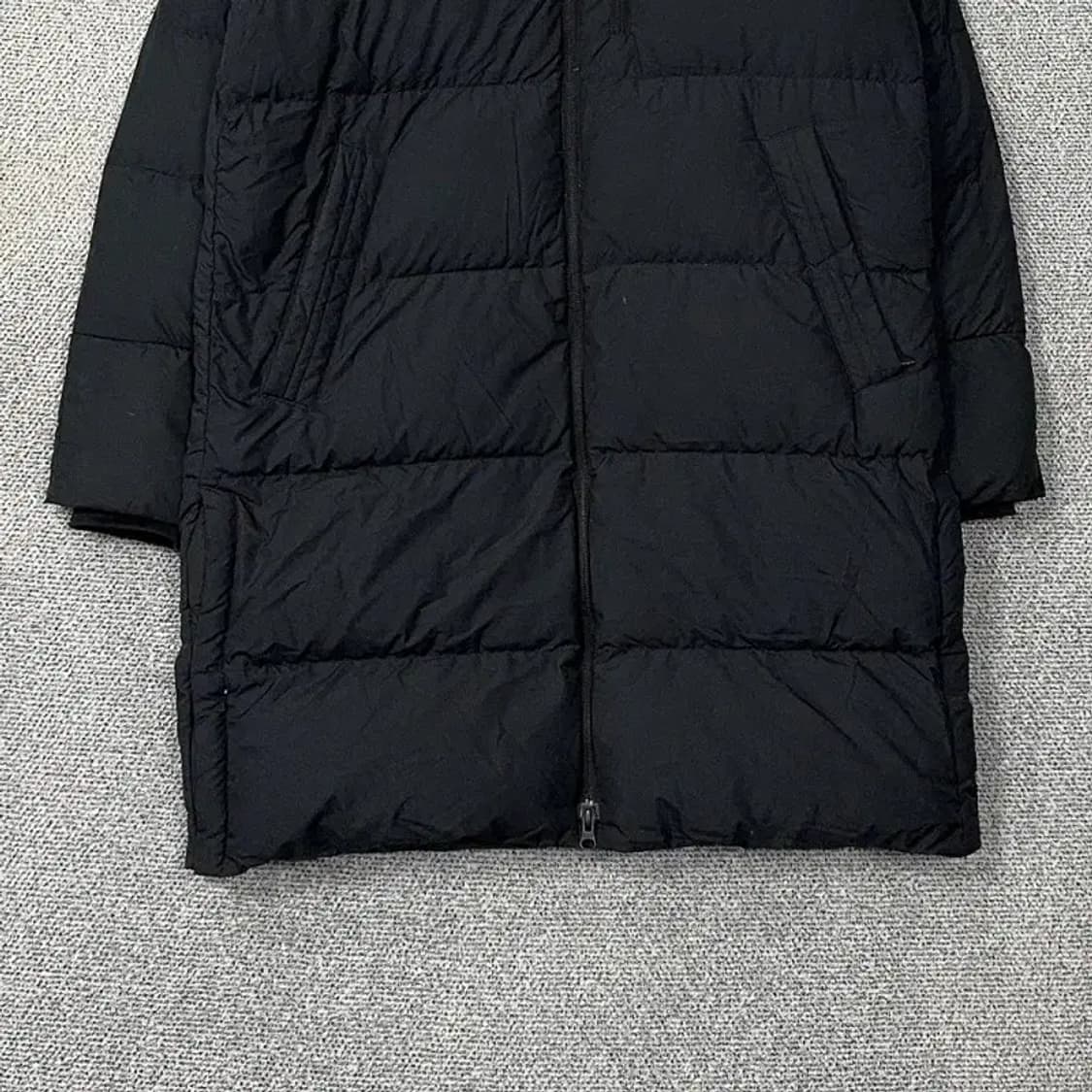 아디다스 블랙 로고 캐주얼 다운 롱패딩 M 상품이미지4