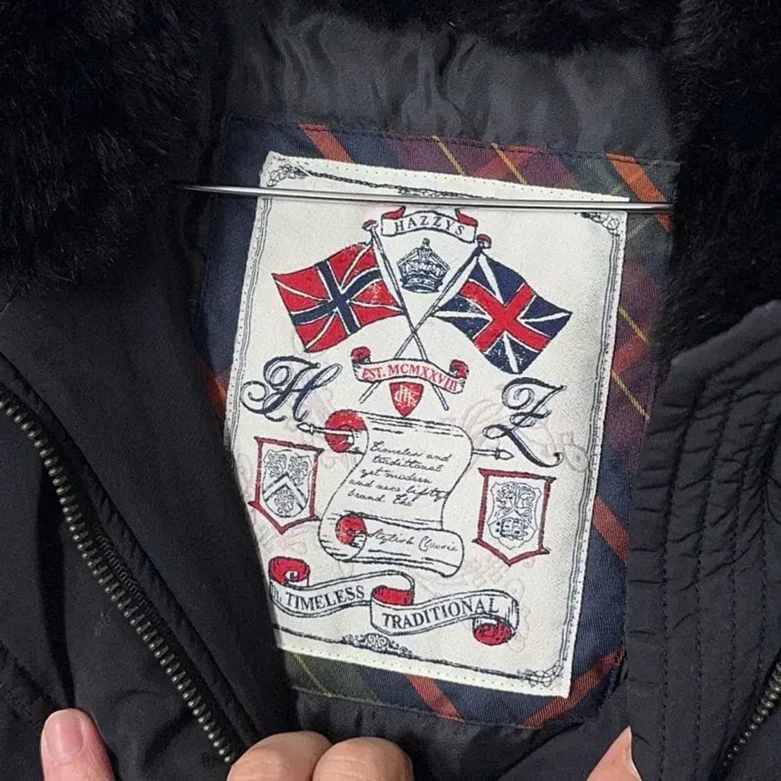 해지스 블랙 캐주얼 덕다운 오리털 패딩 점퍼 85-160 상품이미지4