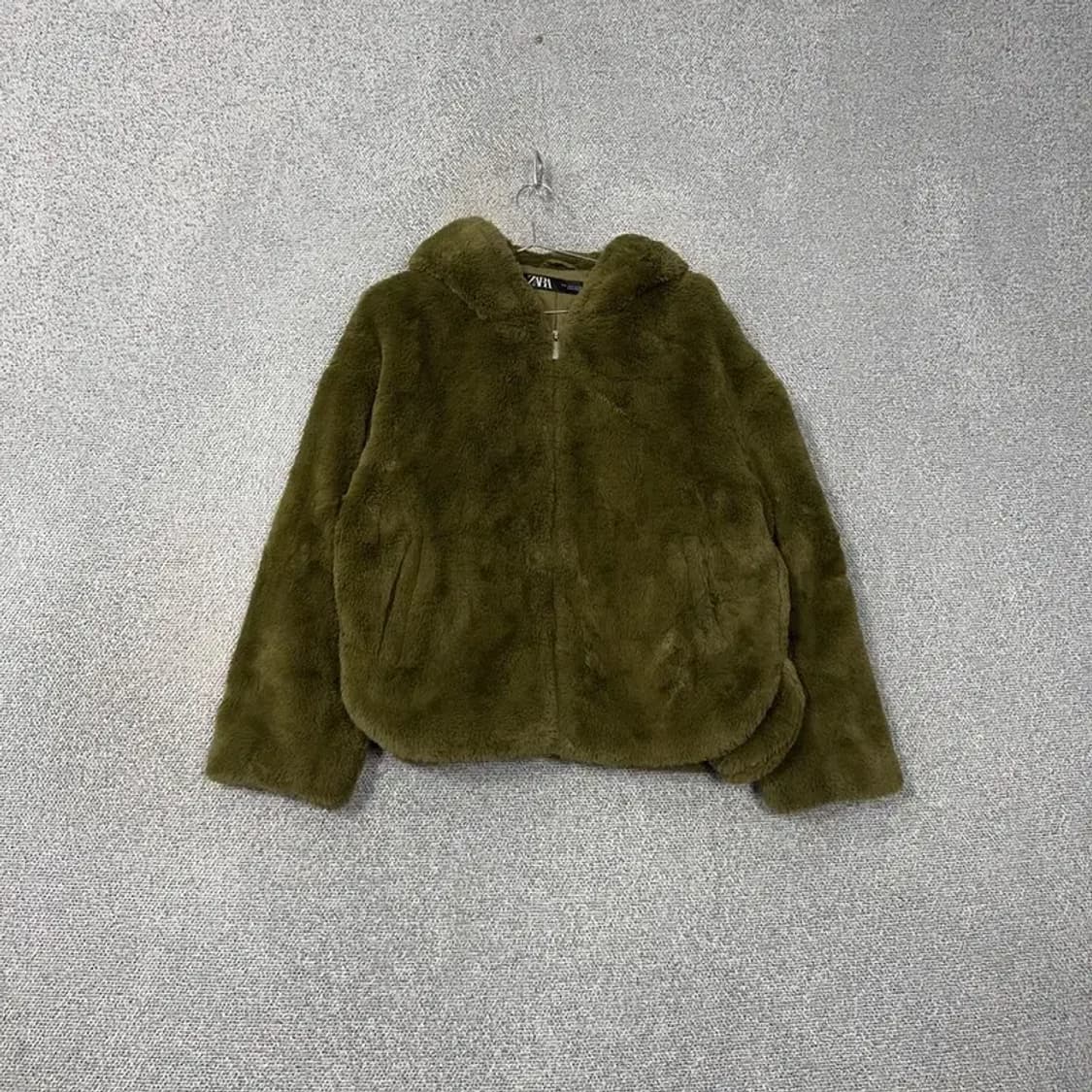 자라 카키 플리스 후리스 점퍼 패딩 L 상품이미지1