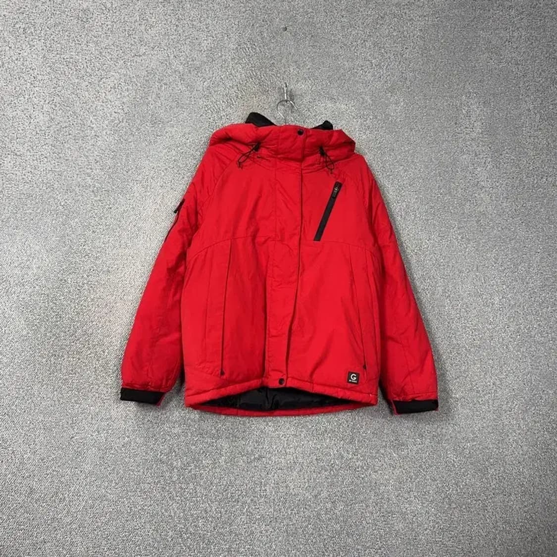 게스 캐주얼 레드 덕다운 오리털 패딩 점퍼 M 상품이미지1