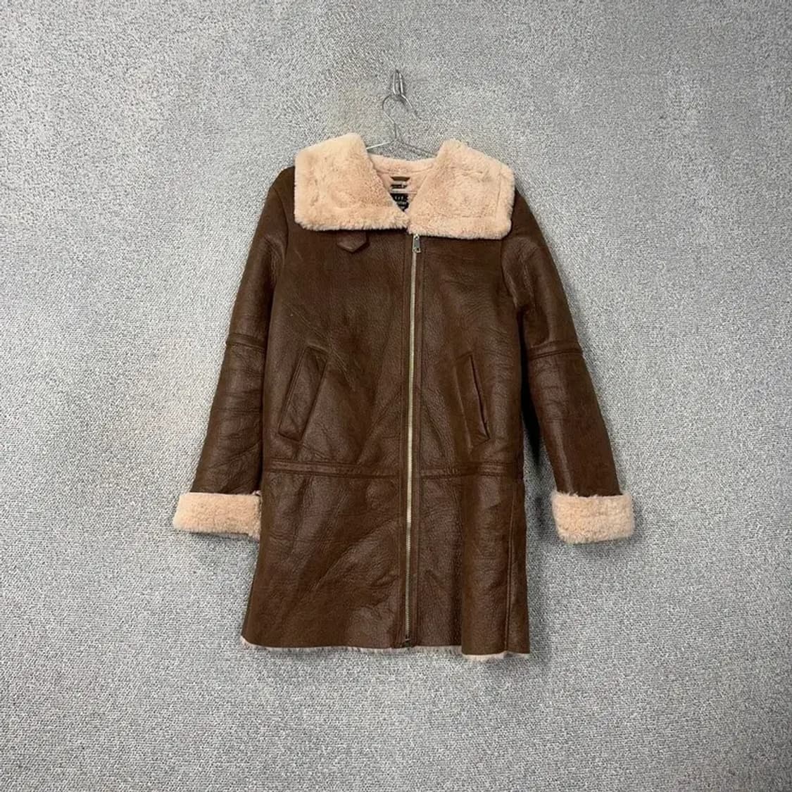 자라 브라운 양털 무스탕 코트 S 상품이미지1