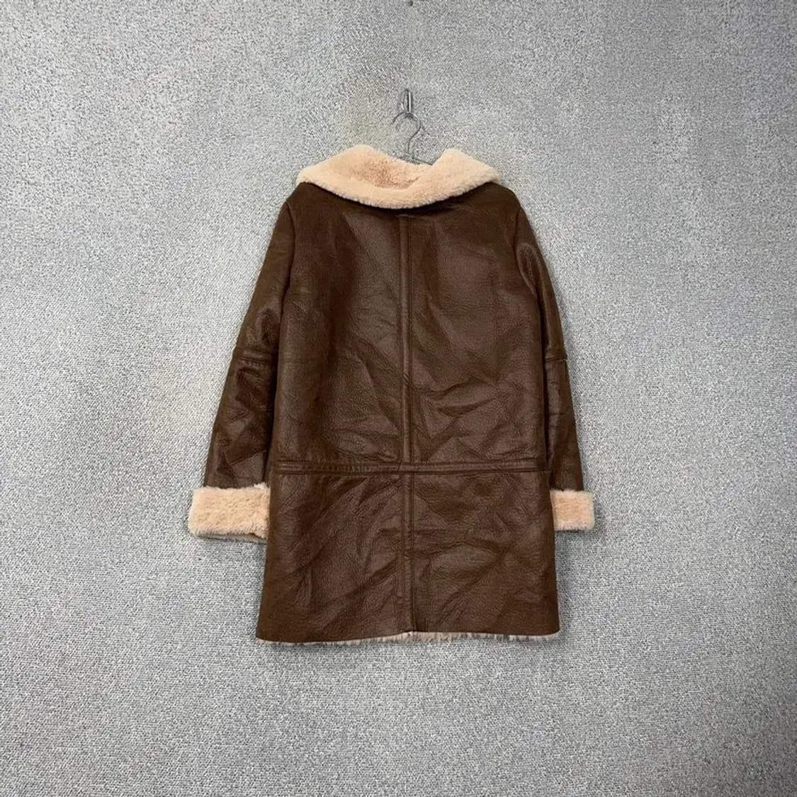 자라 브라운 양털 무스탕 코트 S 상품이미지2