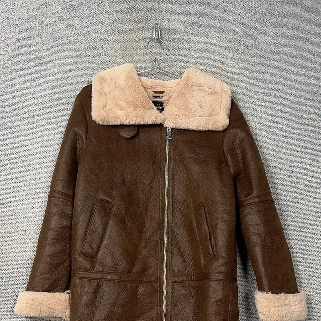 자라 브라운 양털 무스탕 코트 S 상품이미지3