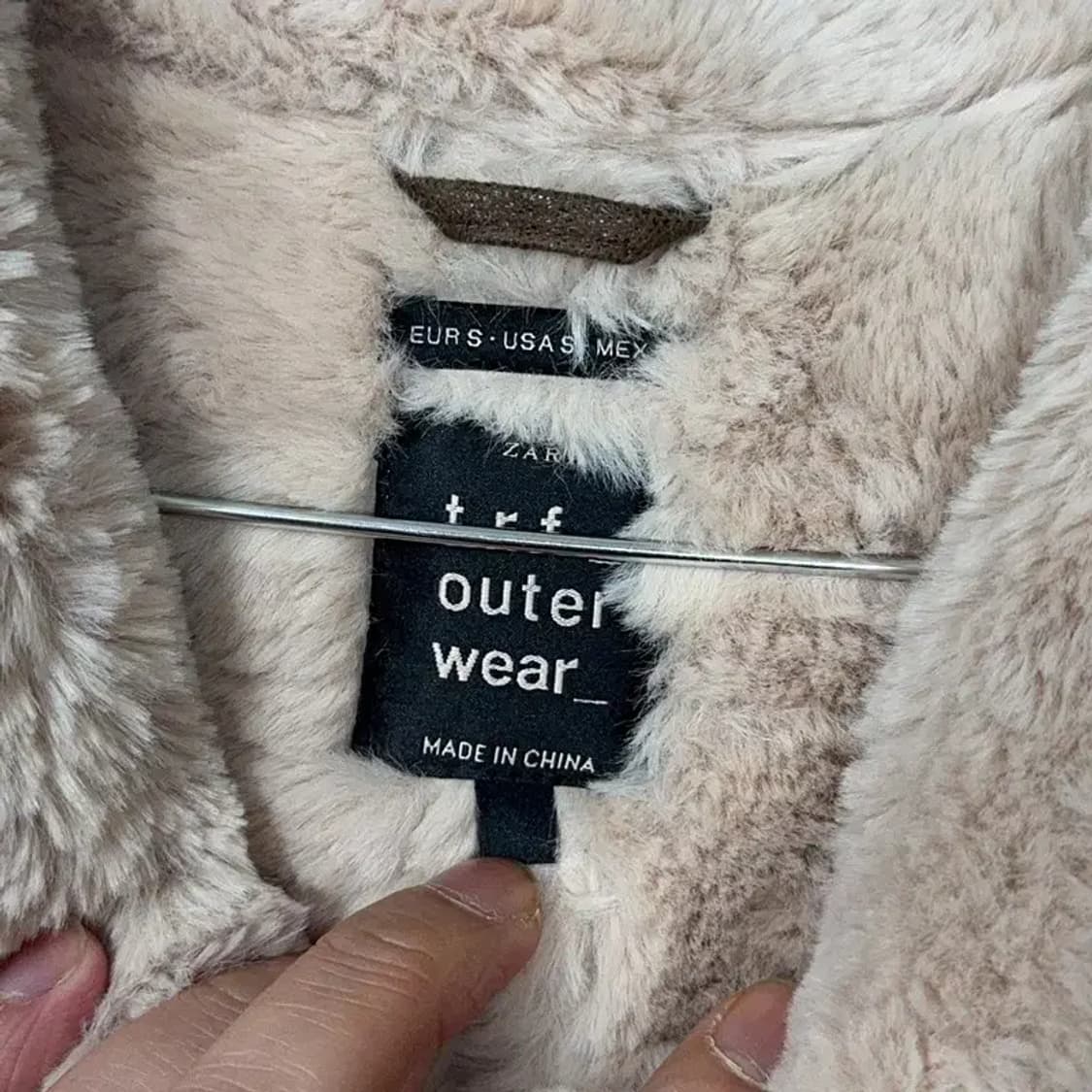 자라 브라운 양털 무스탕 코트 S 상품이미지5