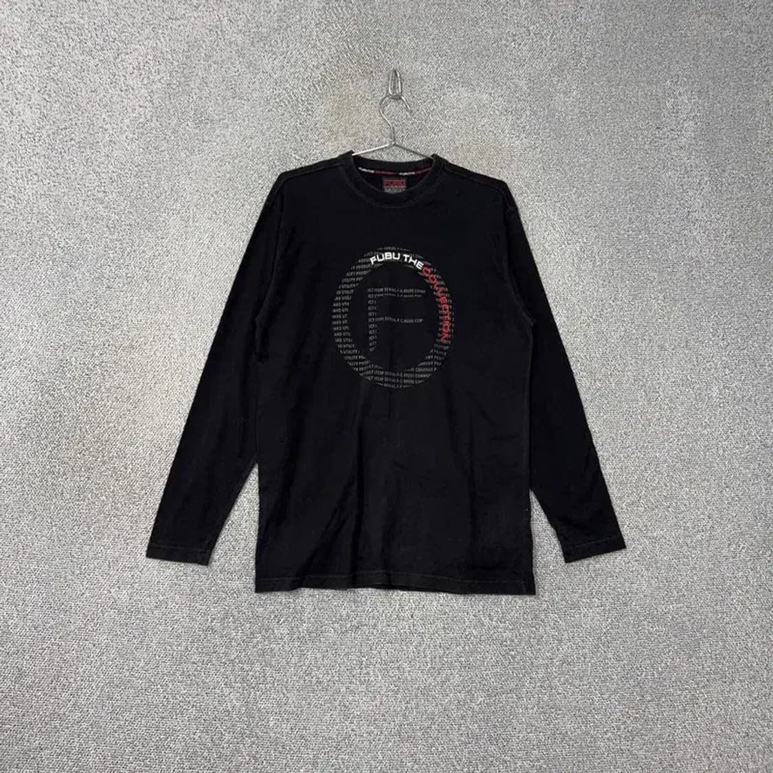 후부 빈티지 프린팅 블랙 슬리브 긴팔티 100 상품이미지1