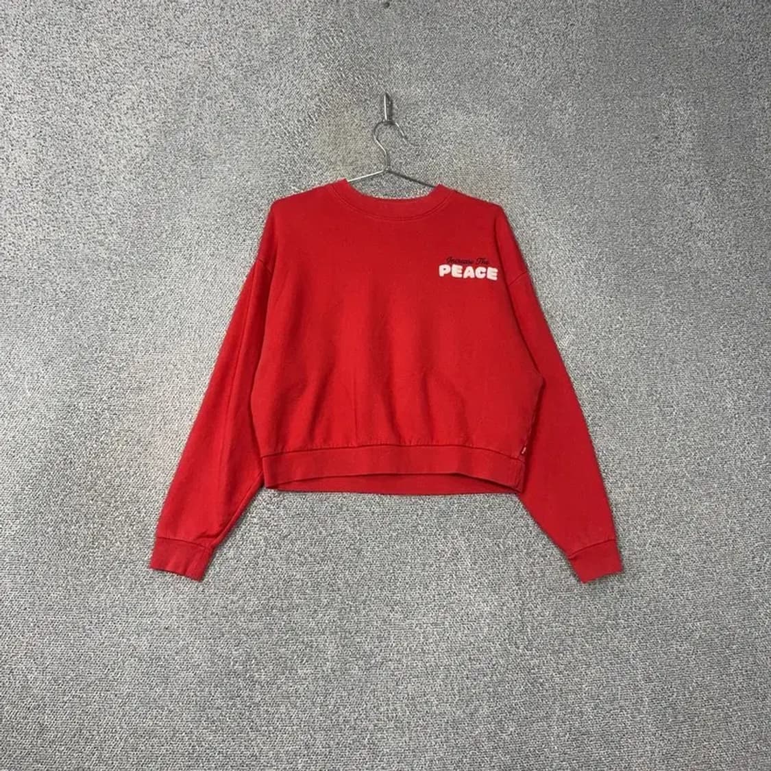 리바이스 크롭 레드 맨투맨 XS 상품이미지1