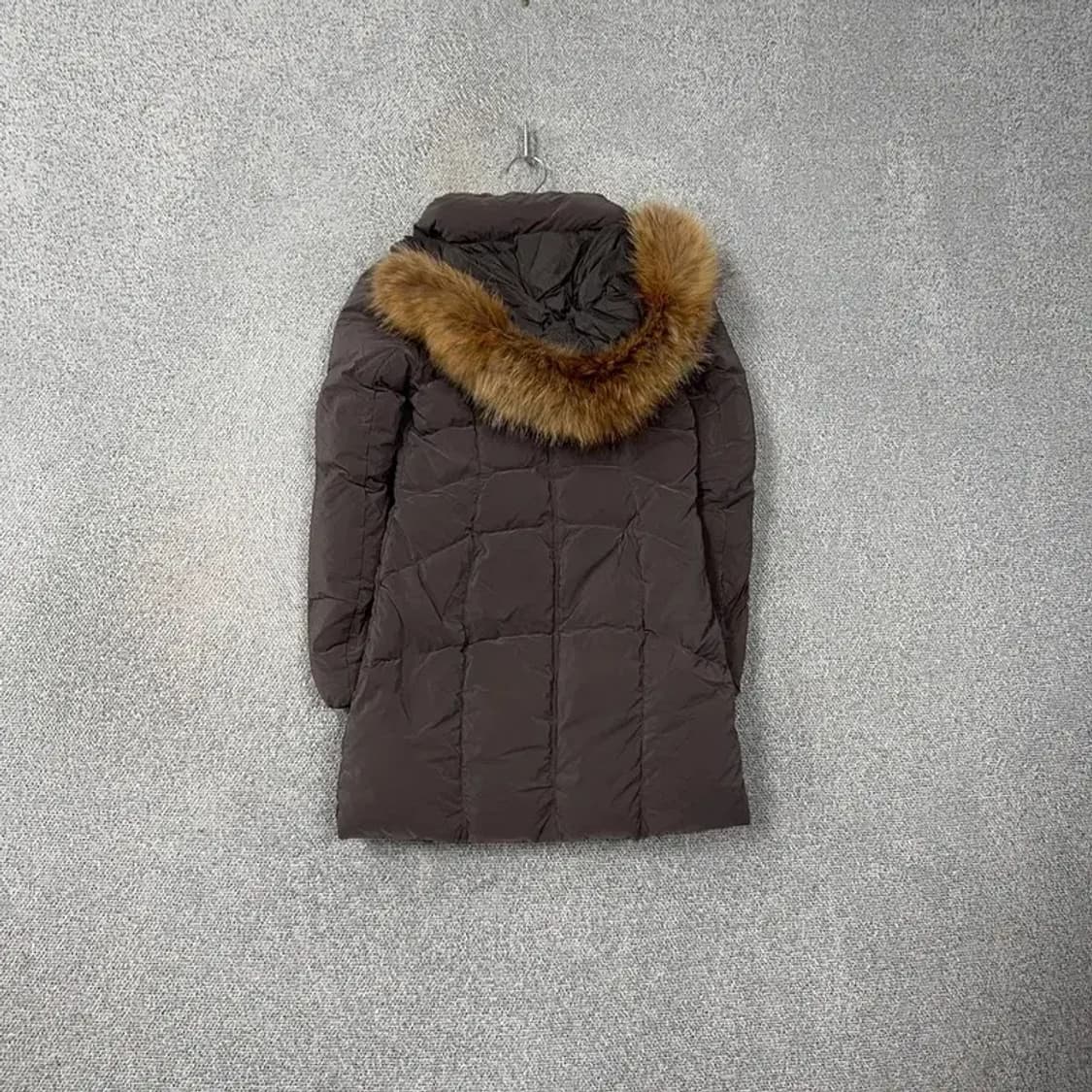 해지스 덕다운 브라운 퍼 롱 패딩 85 상품이미지2