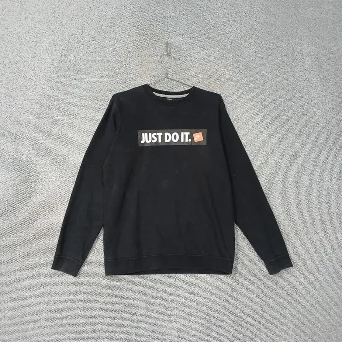 나이키 박스로고 프린팅 블랙 맨투맨 M 상품이미지1