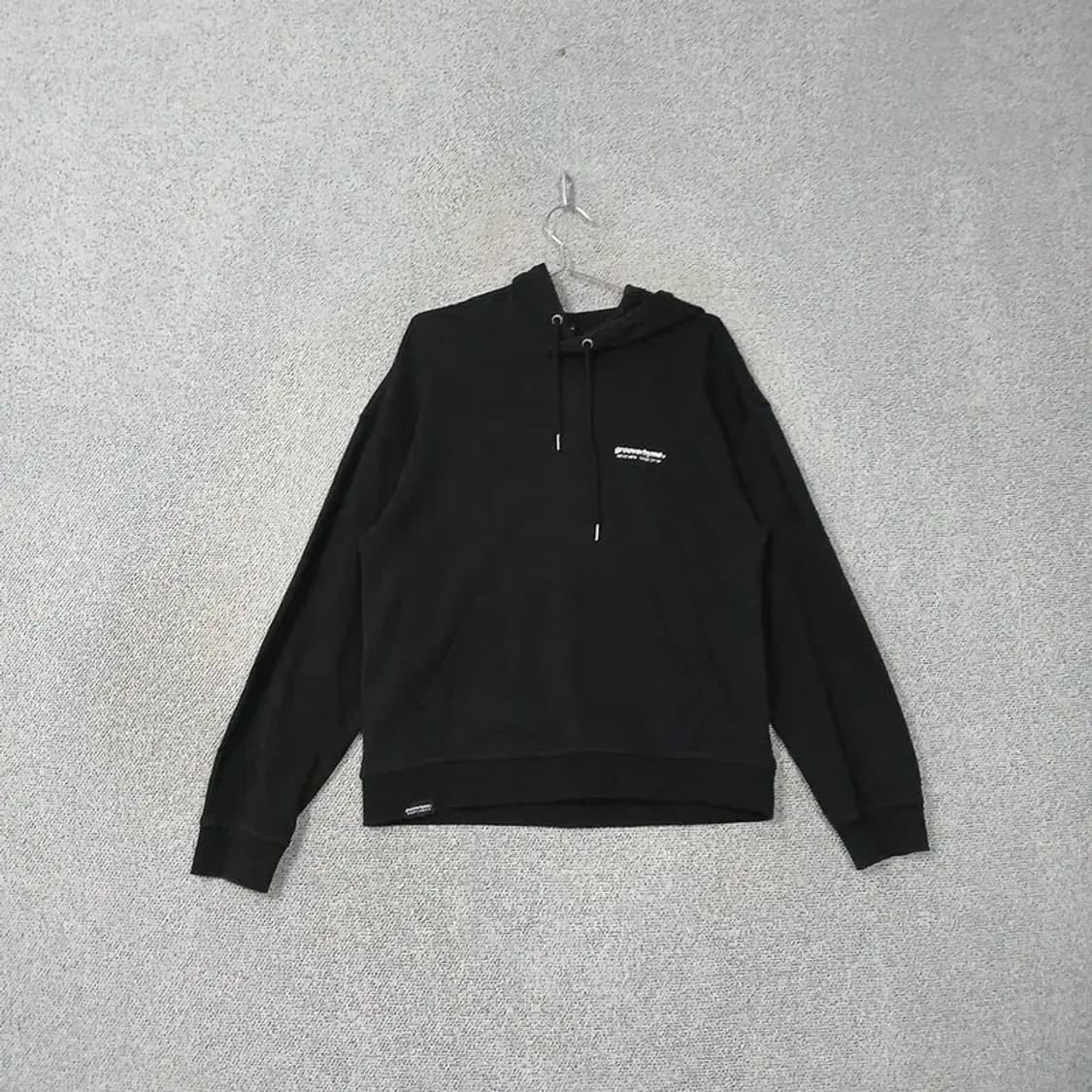 그루브라임 백로고 블랙 후드티 M 상품이미지1