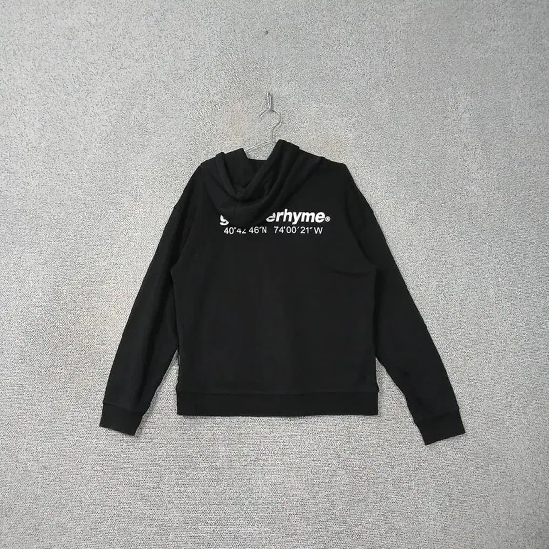 그루브라임 백로고 블랙 후드티 M 상품이미지2