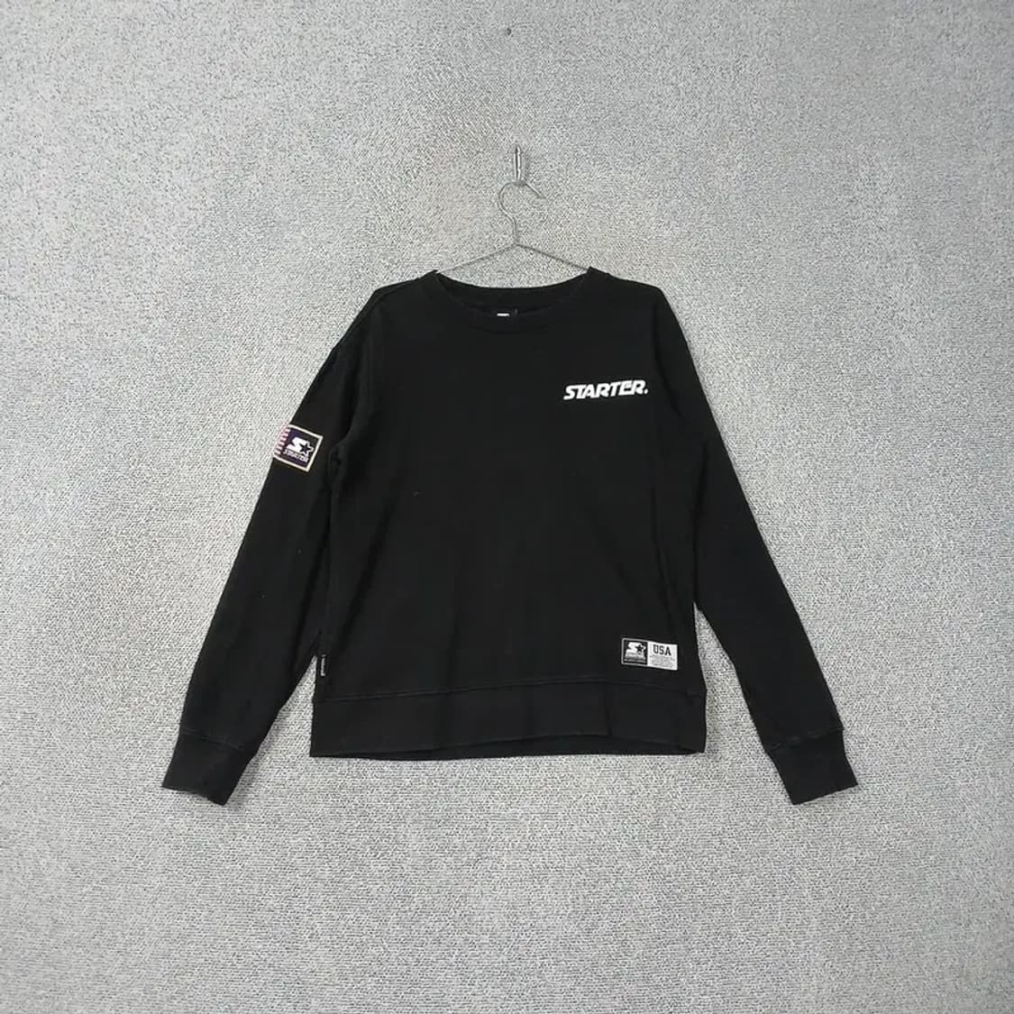 스타터 스펠 프린팅 블랙 맨투맨 M 상품이미지1