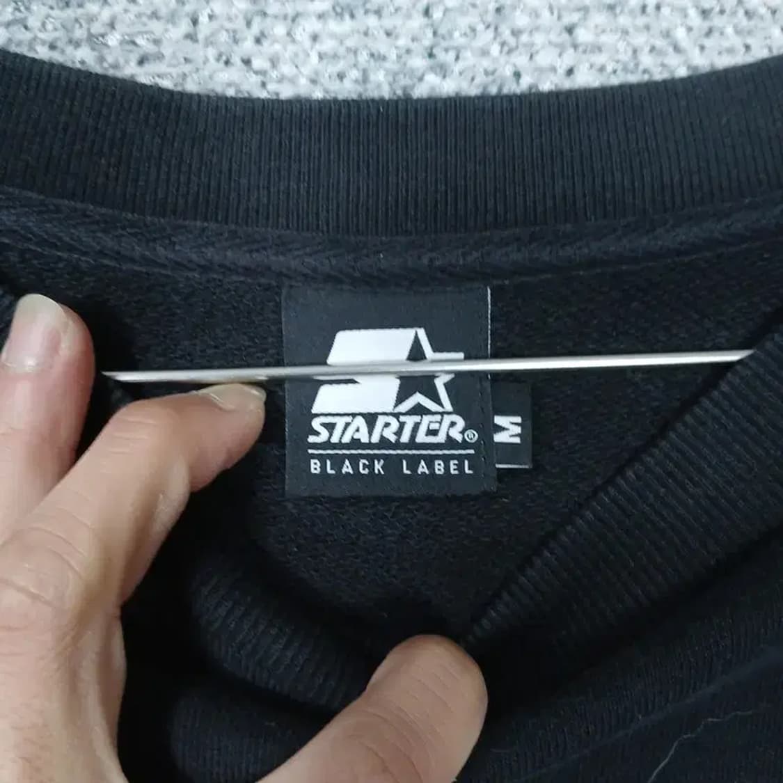 스타터 스펠 프린팅 블랙 맨투맨 M 상품이미지3