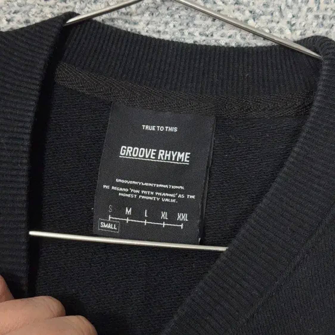 그루브라임 로고 코튼 맨투맨 S 상품이미지5