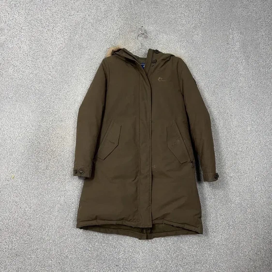 네파 브라운 로고 다운 롱패딩 100 상품이미지1