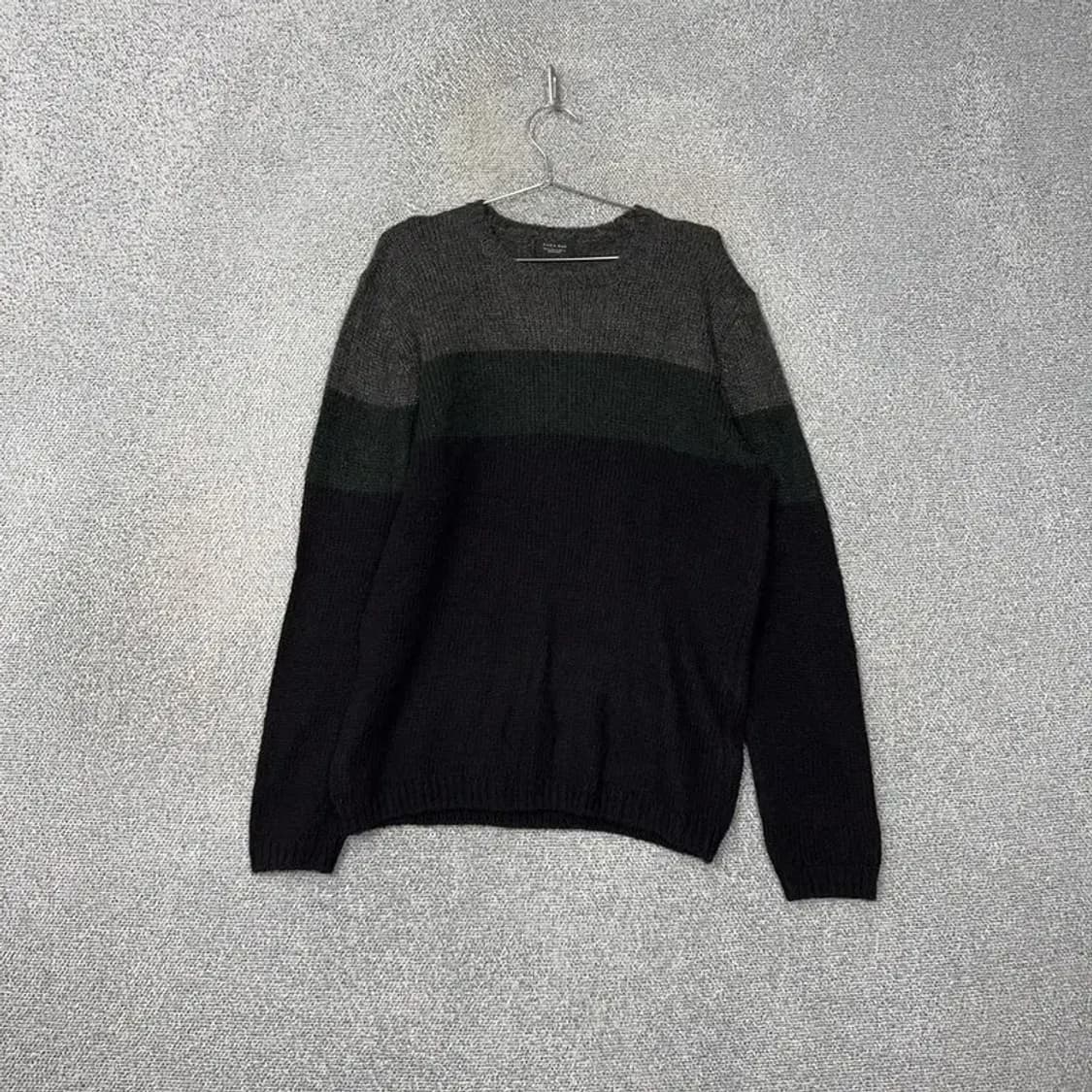 자라 그레이 블랙 캐주얼 아크릴 니트 XL 상품이미지1