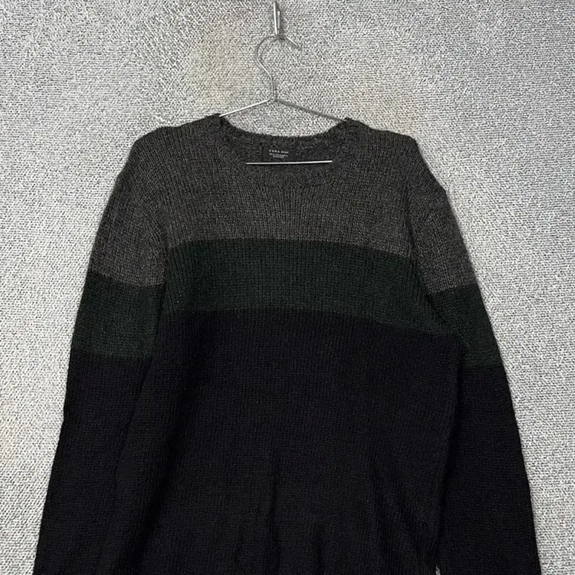 자라 그레이 블랙 캐주얼 아크릴 니트 XL 상품이미지3