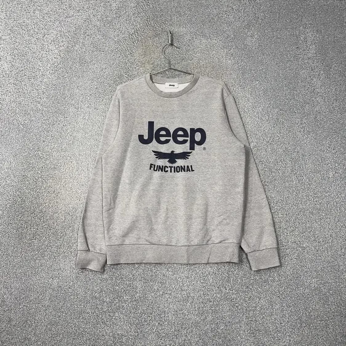 지프 프린팅 라이트 그레이 캐주얼 맨투맨 105 상품이미지1