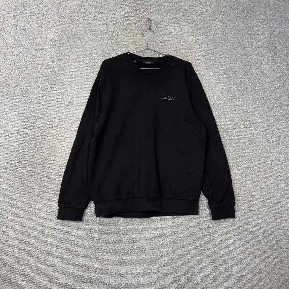 게스 로고 캐주얼 블랙 맨투맨 XL 상품이미지1