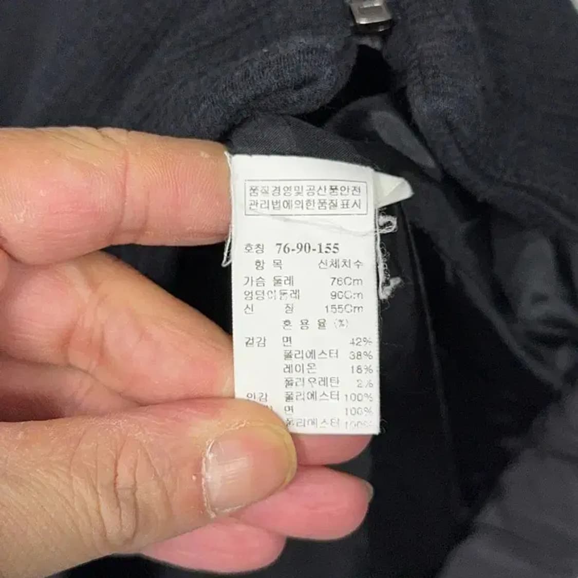 SJSJ 한섬 여성 빈티지 패치 포켓 블랙 자켓 76-90-155 상품이미지4