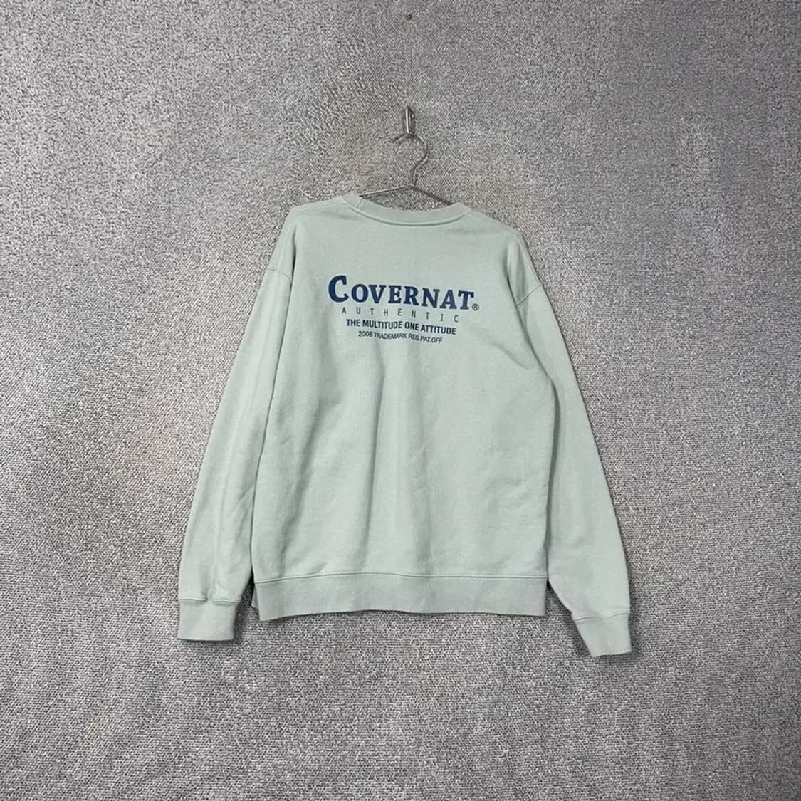 커버낫 백로고 민트 맨투맨 M 상품이미지2