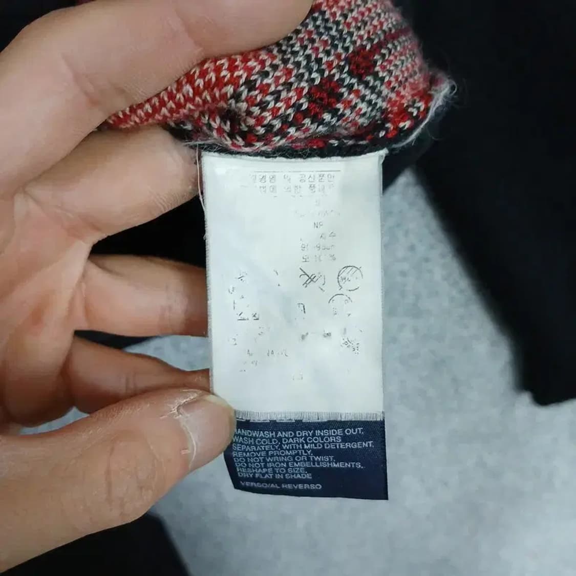 타미힐피거 레드 체크 캐주얼 니트 S 상품이미지4