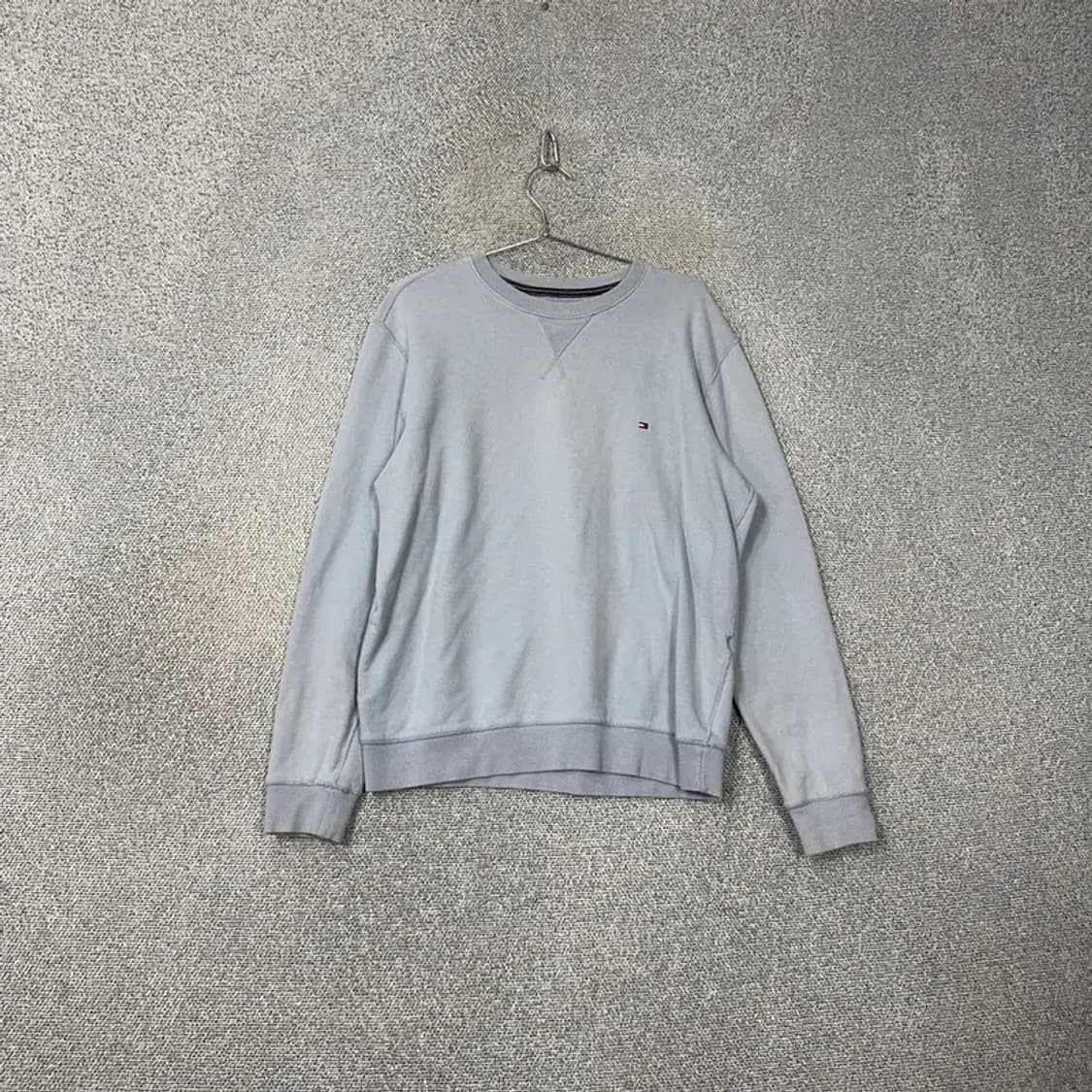 타미힐피거 로고 라이트 블루 맨투맨 L 상품이미지1