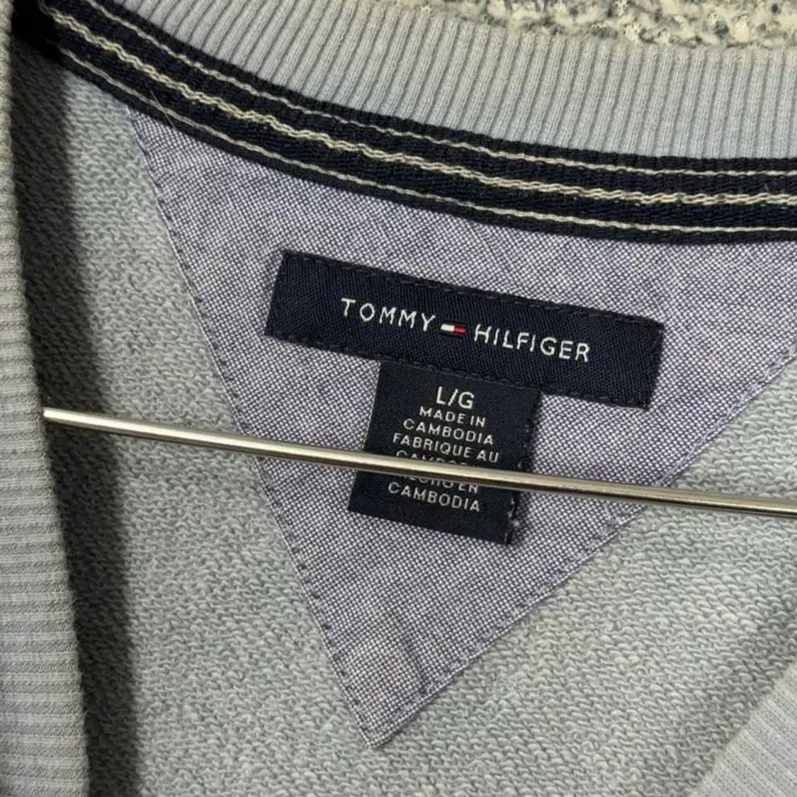 타미힐피거 로고 라이트 블루 맨투맨 L 상품이미지3