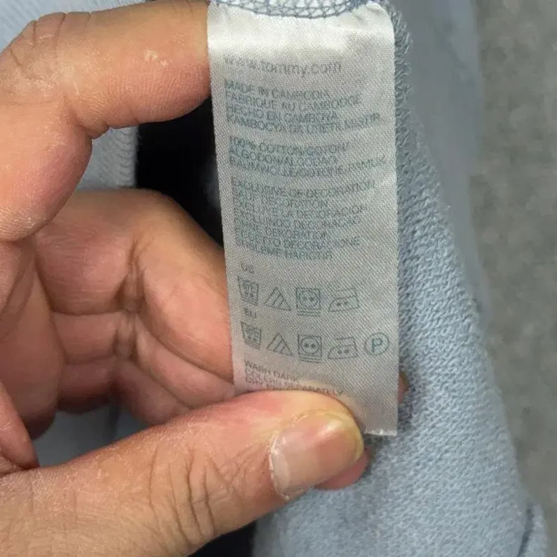 타미힐피거 로고 라이트 블루 맨투맨 L 상품이미지4