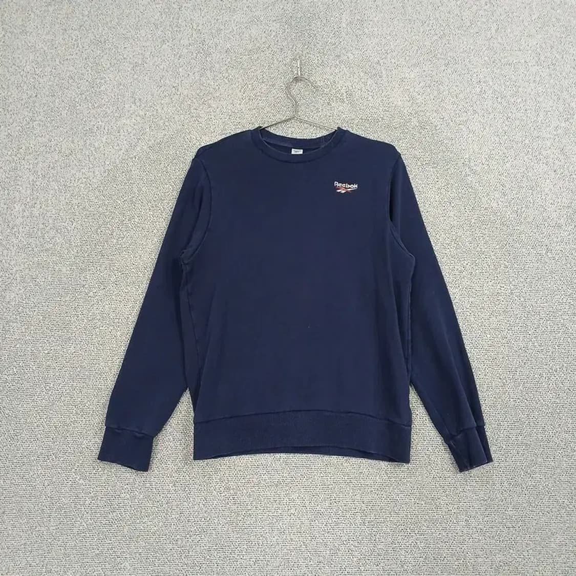 리복 네이비 로고 캐주얼 맨투맨 L 상품이미지1