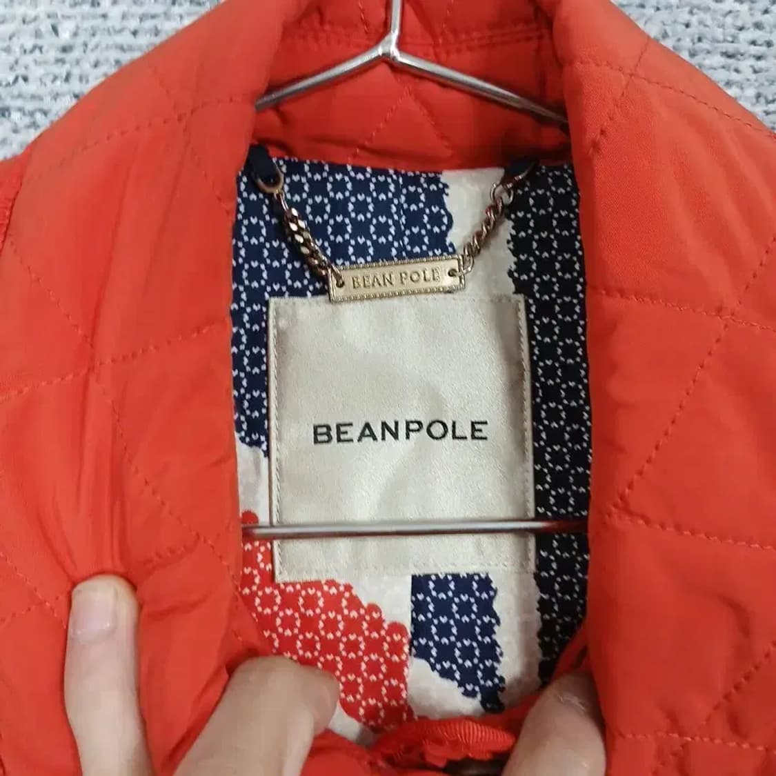 빈폴 오렌지 코랄 캐주얼 퀄팅 자켓 90 상품이미지3