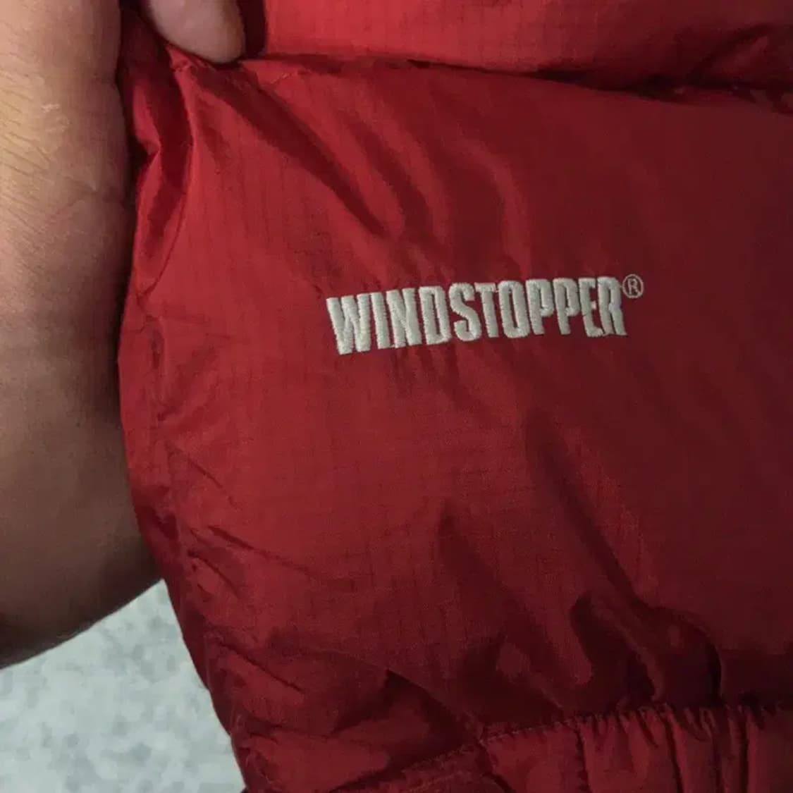 아이더 눕시 700 구스다운 레드 패딩 L 상품이미지4