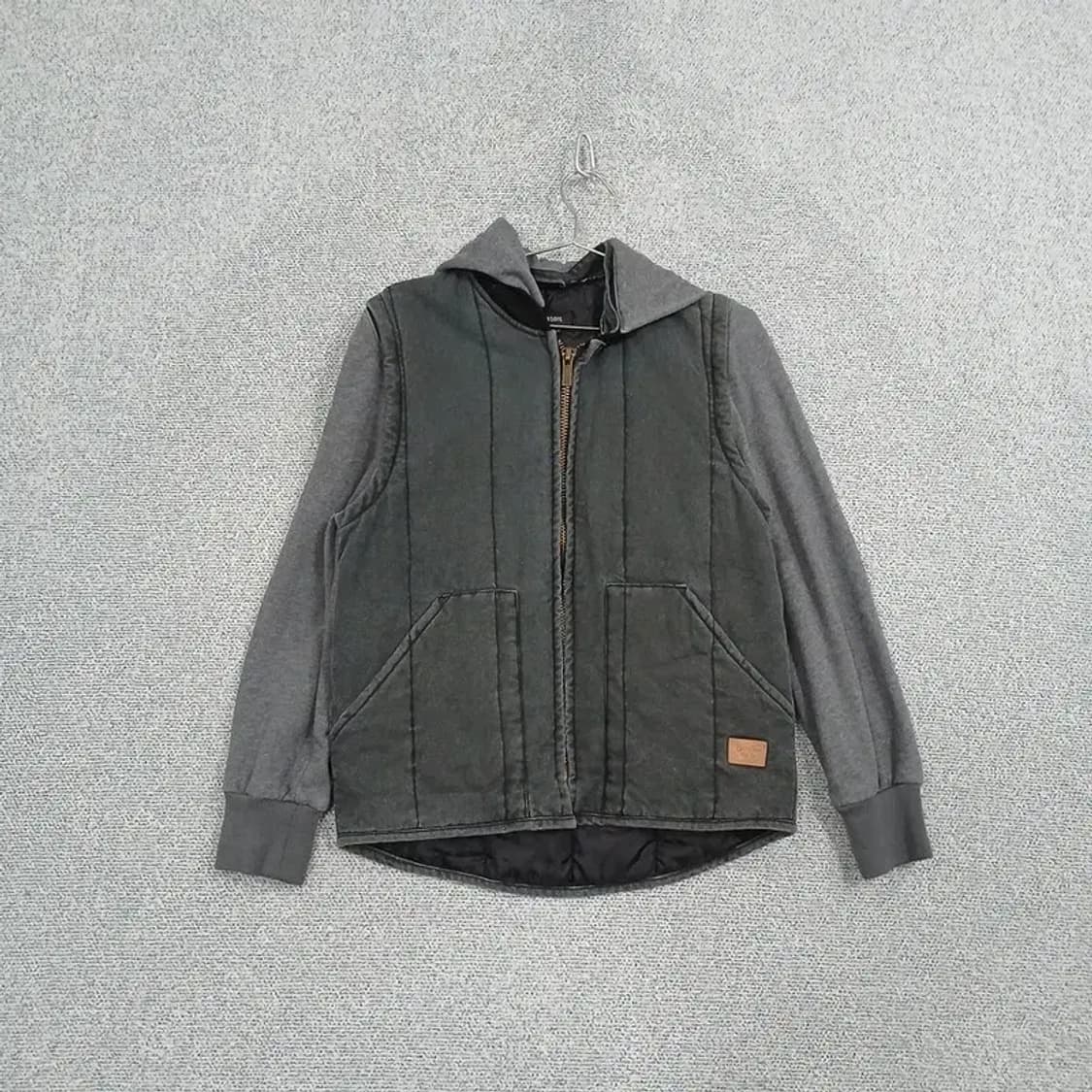브릭스톤 빈티지 누빔 그레이 후드집업 S 상품이미지1