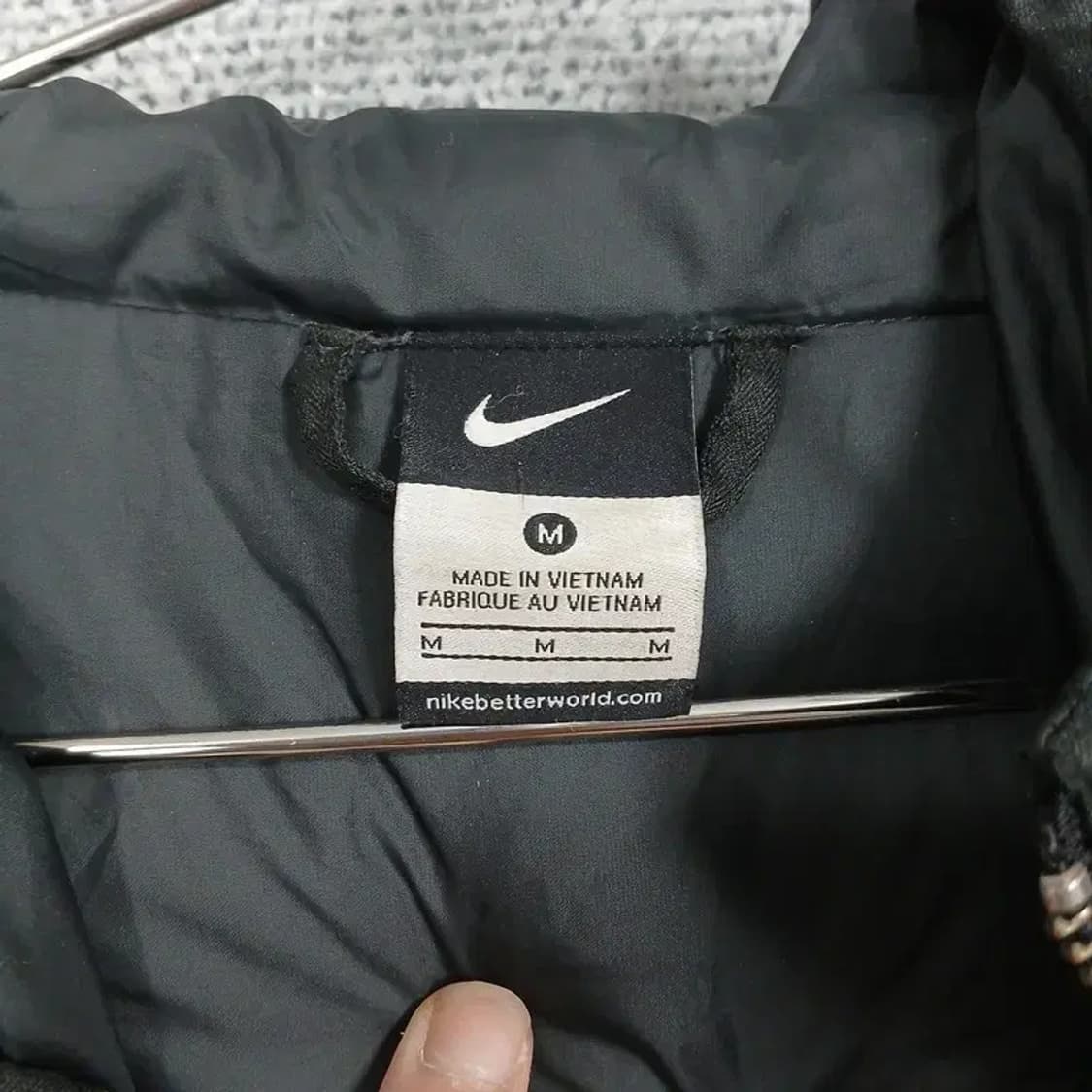 나이키 포켓 블랙 숏 패딩 자켓 M 상품이미지3