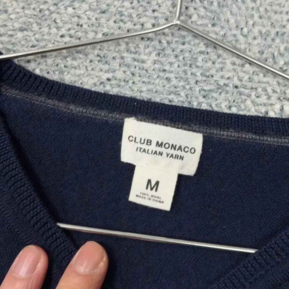 클럽모나코 네이비 캐주얼 울 니트 M 상품이미지5