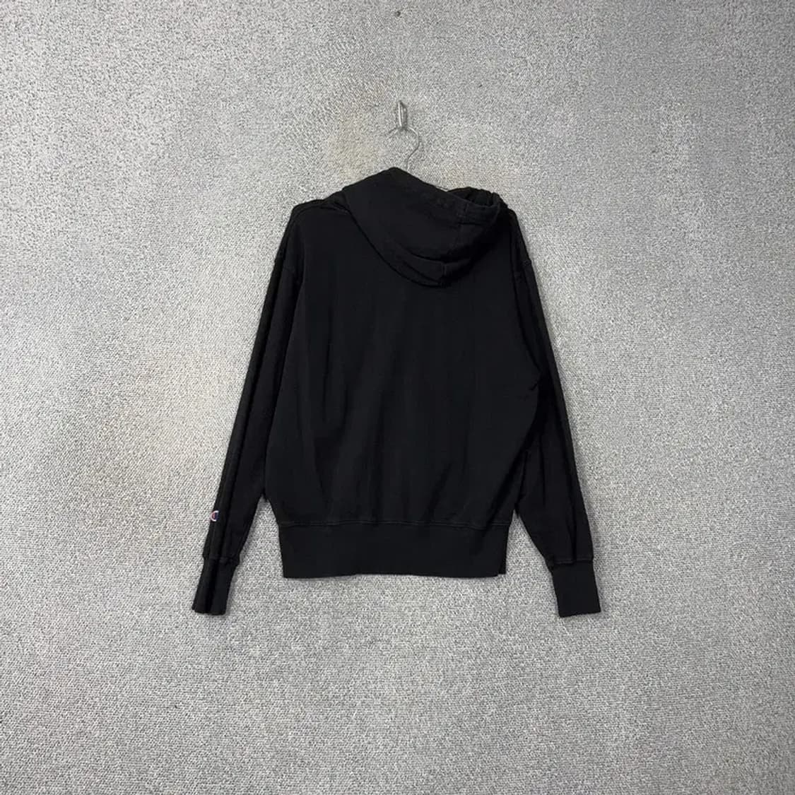 챔피온 올블랙 오버핏 스웻 후드티 S 상품이미지2