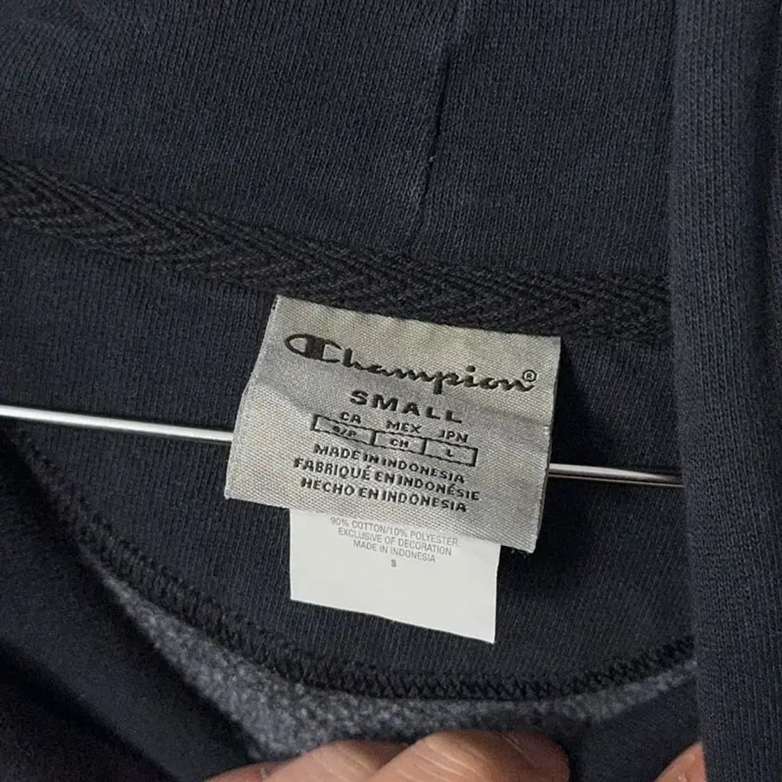 챔피온 올블랙 오버핏 스웻 후드티 S 상품이미지3